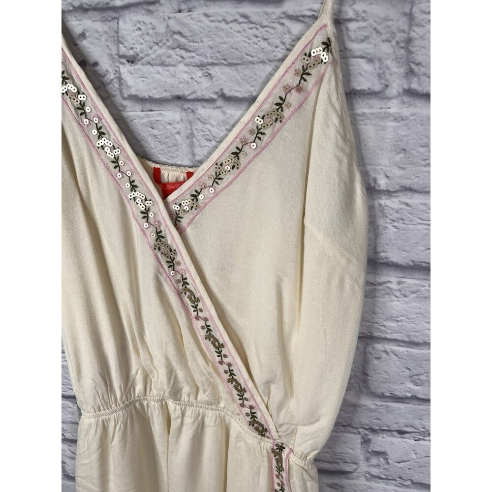 CHELSEA & VIOLET Women's Ivory Floral V-Neck Spaghetti Strap Romper NWT XL - Picture 3 of 5